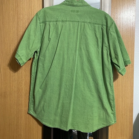 Covington size Large 42-44 green short sleeve button up casual shirt pockets - Picture 6 of 10